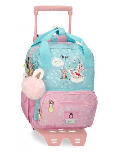 MOCHILA ADAP. C/CARRO 28CM. ENSO MAGIC UNICORN